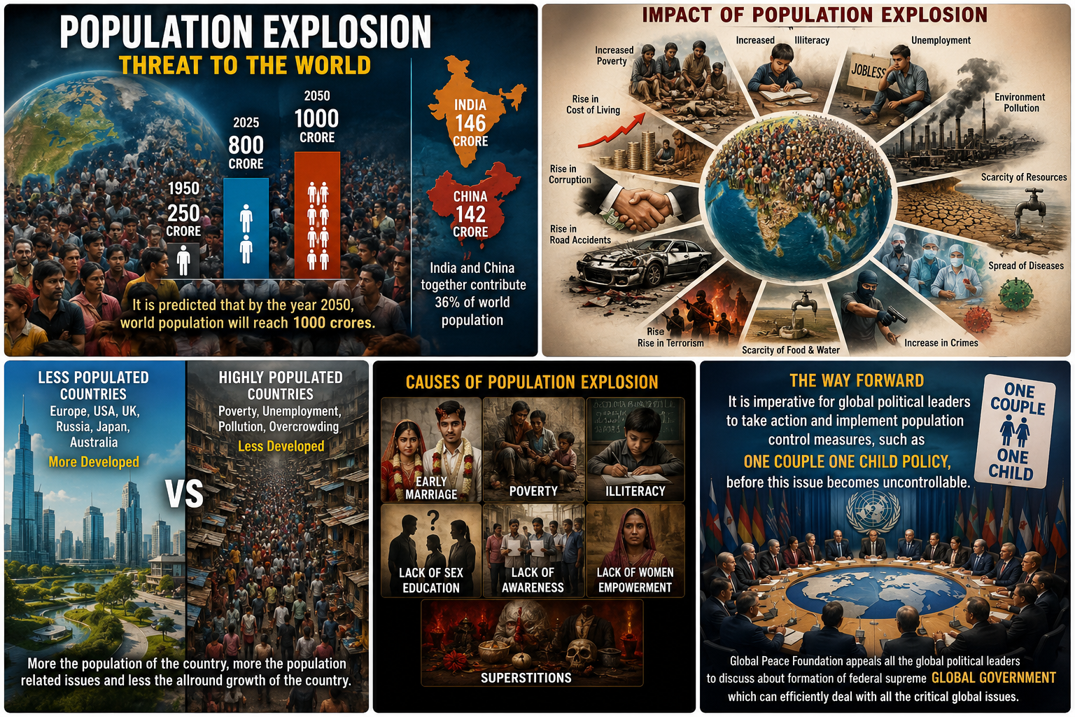 POPULATION   EXPLOSION  :   THREAT   TO   THE  WORLD